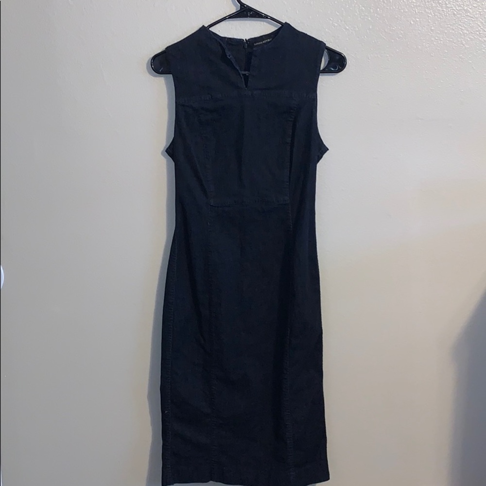 Banana republic midi jean dress size 0